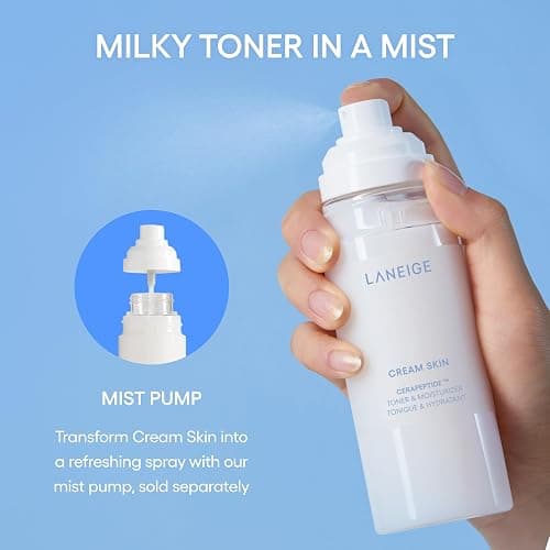 LANEIGE Cream Skin Toner & Moisturizer: Lightweight Refillable Korean Milky Toner with Ceramide & Peptide for Hydration, Firming, & Barrier Support thumbnail 10