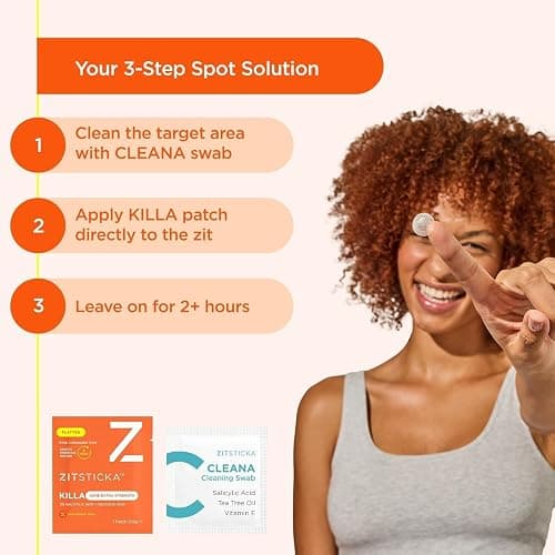 ZitSticka KILLA Extra Strength Patches for Face - Medical Grade Acne Patch - Fast Acting Advanced Microdart Patch for Early-Stage Zits - Starts Working Within 2 Hours - 4 Count thumbnail 7