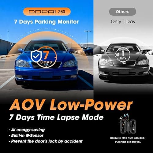 DDPAI 4K Dash Cam Front and Rear, Built-in 32G eMMC Dual Dash Car Camera,64GB Card Included Dashcam,Night Vision Dash Camera,5GHz WiFi, 7 Days Parking Mode,GPS,3" IPS, ADAS, WDR,Support 512GB,Z60 thumbnail 5