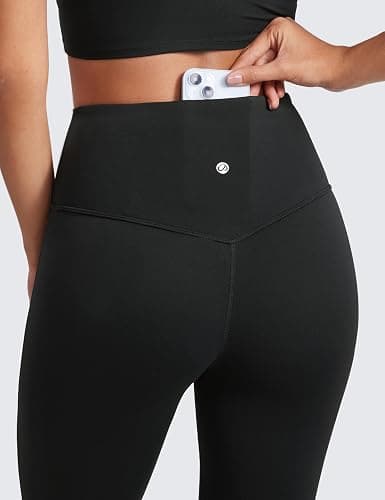 CRZ YOGA Butterluxe Flare Leggings 29"/30.5"/32"/33.5" - High Waist Bootcut Wide Leg Lounge Womens Yoga Pants with Pocket thumbnail 4