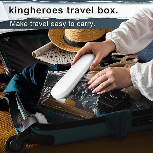 kingheroes Electric Toothbrush Set, Comes with 8 Brush Heads & Travel Case,4 Modes with 2 Minutes Built in Smart Timer, One Charge for 60 Days, 42000 VPM Motor (Pink) thumbnail 3