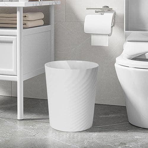 TEIUKAX Trash Can - Small Waste basketbin - 1.8 Gallon- for Office,Home,Bathroom,Kitchen - White thumbnail 7