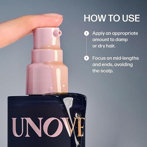 UNOVE Silk Oil Essence Hair Serum 70ml/2.4fl.oz | Nourishing Hair Oil for Dry, Frizzy, and Damaged Hair | Lightweight Smoothing Serum | Frizz Control and Split End Care | Heat Protection thumbnail 7