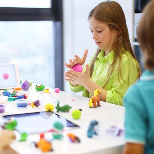 Fat Brain Toys Hey Clay Aliens, Air Dry Clay Kit with Interactive App for Kids & Tweens, Modeling Clay and Crafts Set thumbnail 2