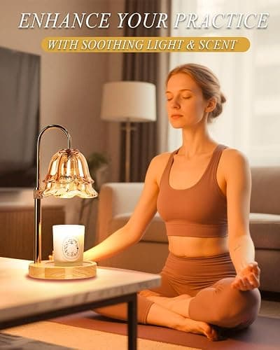 Flower Candle Warmer Lamp with Timer Dimmable, Christmas Birthday Gifts for Women Mom, Candle Warming Light Height Adjustable, Wax Melt Warmer for Jar Scented Candles, Housewarming Candle Lamp thumbnail 5