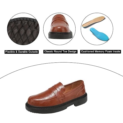 BEAUSEEN Women's Penny Loafers Slip On Comfortable & Lightweight Driving Moccasins Casual Office Work Flats Cute Business Dress Shoes thumbnail 6
