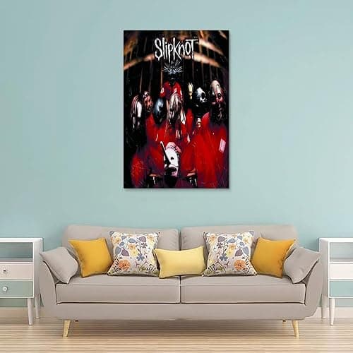 Lebaito Slipknot Poster Rock Band Retro Music Vintage Cover Posters for Room Aesthetic Canvas Wall Art Bedroom Decor12x18inch(30x45cm) - 12x18inch(30x45cm) - style-3 thumbnail 2