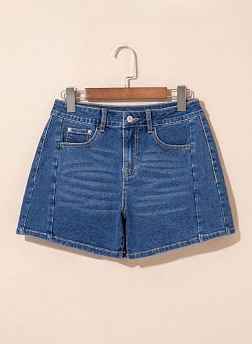 Sidefeel Women's Jean Shorts High Waisted Stretchy Casual Side Seam Denim Shorts thumbnail 7