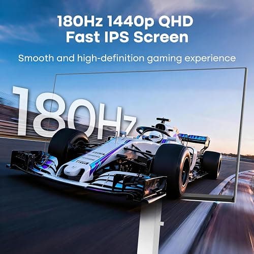 Amzfast 24 Inch Gaming Monitor 180Hz QHD 2k 2560 ×1440p Monitor, 1ms Adaptive Sync, 96% DCI-P3, Built-in Speakers, Height Adjustable, VESA Mount, IPS Monitor with HDMI 2.0 x 2 & DP 1.4 x 2, AMZG24F6Q thumbnail 2