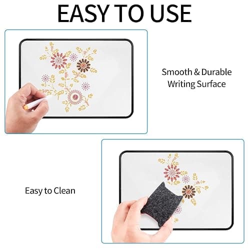 Dry Erase Whiteboards, A4 Size Small Double Sided White Boards, with Dry Erase Pens, Eraser, Magnets for School Home Office Classroom Students Drawing Writing - 30x21 cm thumbnail 5