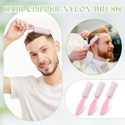 Patelai 12 Pcs Barber Clipper Brush Blade Trimmer Cleaning Brush for Fades Nail Neck Duster Manicure Salon(12,Light Pink) thumbnail 6