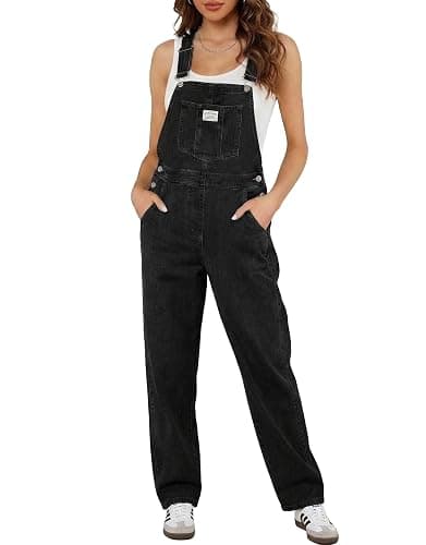 POTILI Casual Denim Overalls for Women Loose Wide Leg Pants Adjustable Jean Jumpsuits with Pockets Summer 90s Outfit 2026 - Image 1