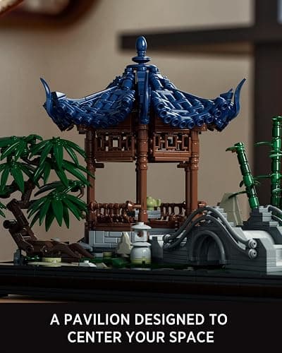 Nifeliz Chinese Garden Building Set, Aesthetic Model Toy for Display in the Home or Office, an Idea for Gardening and Mindfulness Enthusiasts (1877 PCS, NF10311) thumbnail 5