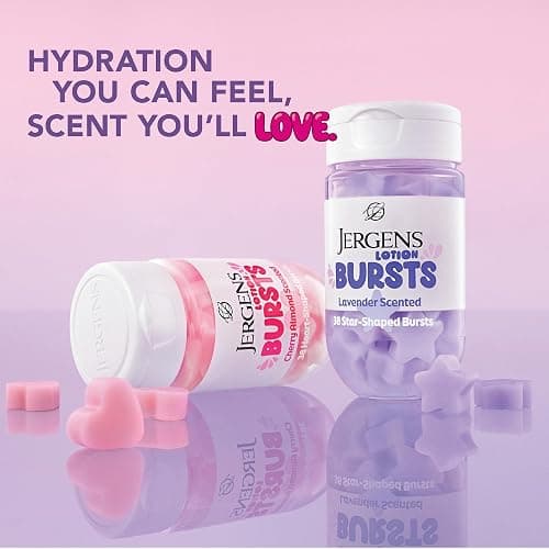 Jergens Cherry Almond Lotion Bursts, Squishy Heart-Shaped Moisturizer Bursts, Lotion Gifts for Teens, 38 Ct thumbnail 5