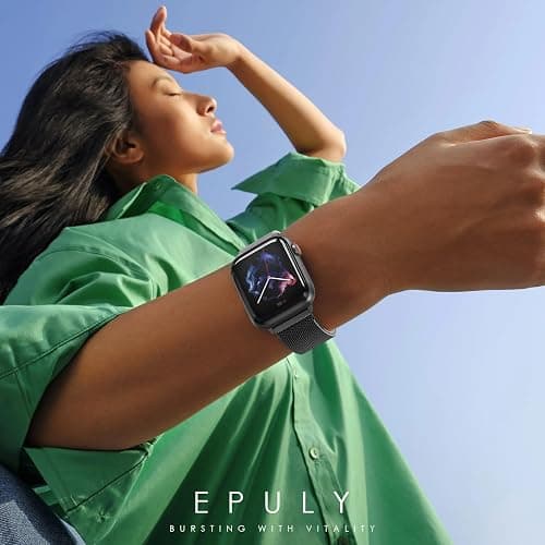 Original Milanese Loop Band Compatible with Apple Watch 38mm 40mm 41mm 42mm 44mm 45mm 46mm 49mm - Women & Men Magnetic Closure Adjustable Metal Strap for iWatch Series 11 10 9 8 7 6 5 4 SE2 3 Ultra2 3 thumbnail 7
