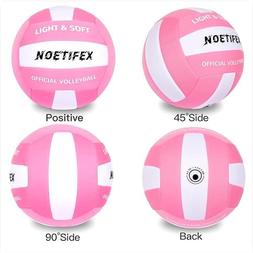 Noetifex Soft Volleyball-Super Soft Fabric Light Volleyball for Indoor Practice Safe and Quiet Kids Youth Beginners House Yard Training Practice Games(Deflated) thumbnail 2