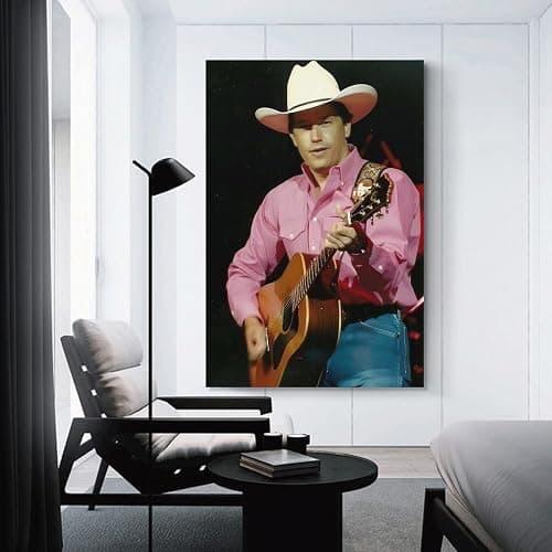 XIANEOU American Country Musician George Strait Poster Famous Singer Artist Poster Canvas Wall Art Poster For Room Aesthetic And Decor (7) Pictures For Living Room Bedroom Decor08x12inch(20x30cm) thumbnail 3