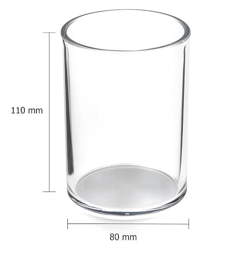 Osco Clear Acrylic Pen Pot – Round Transparent Pencil Holder & Desk Tidy – Durable Office Organiser for Stationery, Pens, Pencils & Makeup Brushes – H11 x W8 x D8 cm thumbnail 3