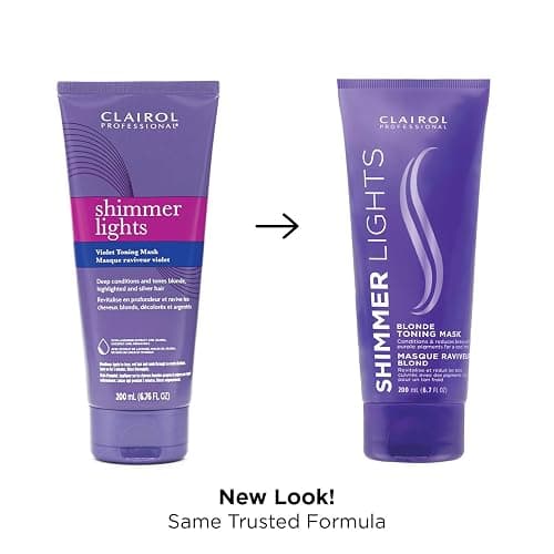 Clairol Professional Shimmer Lights Violet Toning Mask for Neutralizing Brassy Tones with Refreshing Blonde Hair Results thumbnail 3