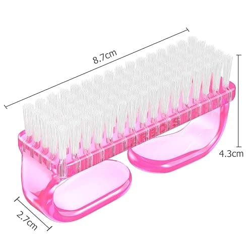Larbois Handle Grip Nail Brush, Nail Brushes Hand Fingernail Brush Cleaner Scrubbing Kit Pedicure for Toes and Nails Men Women (4 Pack) thumbnail 6