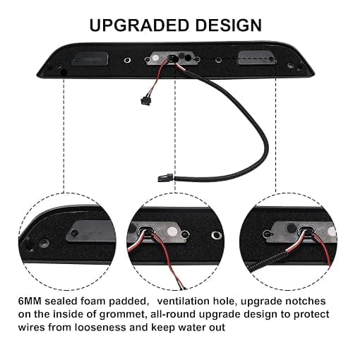 Aexploer 3rd Third Brake Lights Compatible with F150 2015-2024/for F250 F350 F450 2017-2024/for Ranger 2019-2024/for Maverick 2021-2024 Center High Mount Stop LED Light(Smoke Len) thumbnail 7