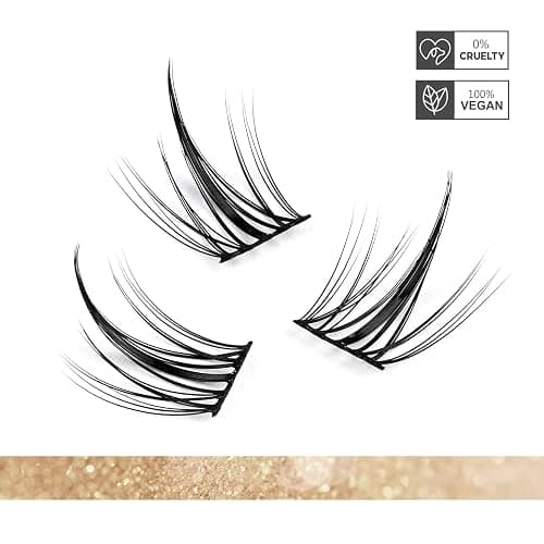 LANKIZ Lash Clusters for DIY Lash Extension, D Curl Individual Lashes, 10-16mm Cluster Lashes That Look Like Extensions, Natural Look Lash Extension at Home - Babysbreath D-Mix thumbnail 2