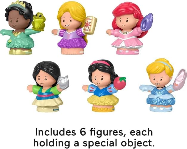 Fisher-Price Disney Princess Gift Set by Little People, 6 Character Figures for Toddlers and Preschool Kids Ages 18 Months to 5 Years (Amazon Exclusive) - Princess 6-Pack thumbnail 5