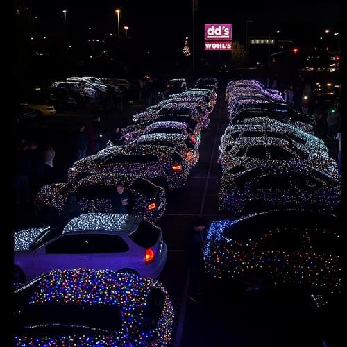 Honoson Christmas Car Multicolor Lights 393ft 1200 LED Cigarette Lighter Remote Control String Lights Waterproof 8 Modes and Auto Timer with Masking Tape for Car Xmas Party Holiday Decor thumbnail 4