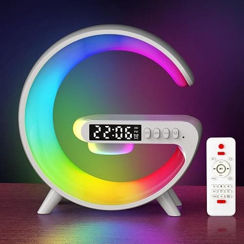 Kangtaixin Wake Up Light Alarm Clock for Kids, LED Table Bedsides Lamp with Sunrise Simulation, Sleep Aid, Snooze, Bluetooth Speaker, Night Light for Bedroom Decor, Birthday, Christmas Gift - Image 1
