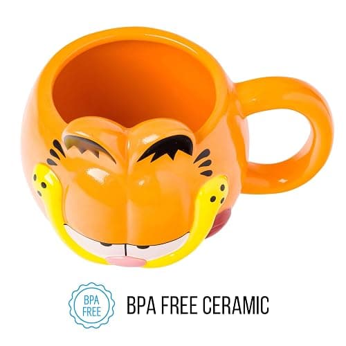 Silver Buffalo Garfield Ceramic 3D Sculpted Mug, 20 Ounces thumbnail 6
