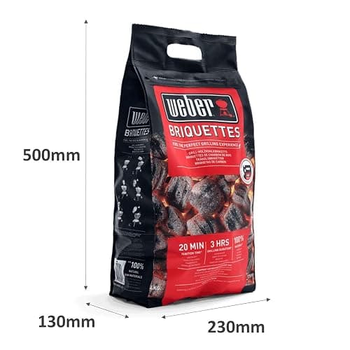 Weber Briquettes de Charbon - Sac 4 kg - Charbon de Bois pour Barbecues Weber - Combustible BBQ - Qualité Premium, Facile à Allumer, Longue Durée - 100% Naturel, à Base de Déchets de Bois (17590168) thumbnail 3