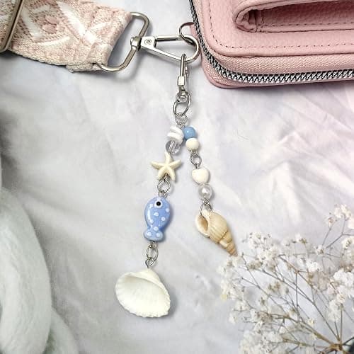 Nalefow 2PCS Cute Phone Charms Aesthetic Y2k Pink Guitar Strawberry Star Phone Straps Key Chains for Keys Bags Camera thumbnail 6
