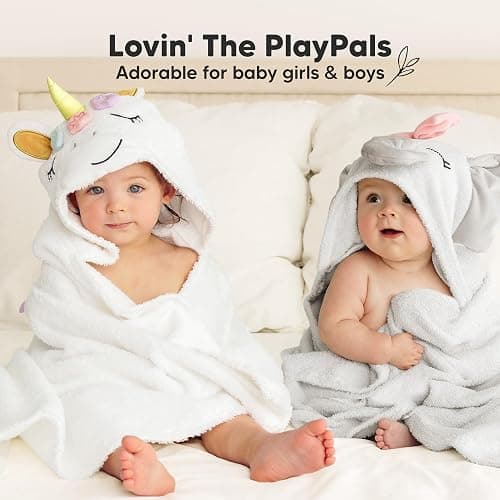 KeaBabies Organic Baby Towel with Hood for Girls, Boys - Soft, Absorbent, 100% Cotton Hooded Baby Towels for Newborns, Infants, Large Hooded Bath Towels for Babies, Kids, Toddler 1-3 (Ella) thumbnail 8