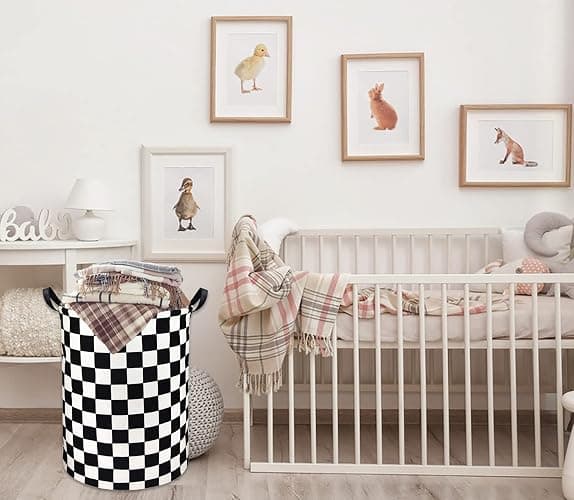 HIYAGON Boys Laundry Basket hamper Kids Hamper Car Toy Organizer Bins for Room Decor,Gift Basket for Bedroom(Racing Flag) thumbnail 7