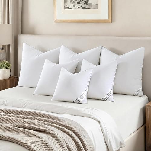 MIULEE 18x18 Pillows Inserts Pack of 4, Down Alternative Virgin Filling | Decorative Pillow Insert, Comfy Support Throw Pillows for Sofa Couch Bed thumbnail 7