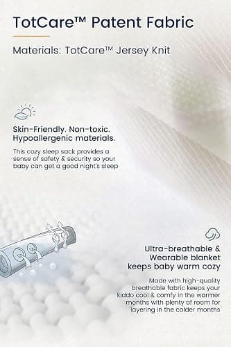 TotAha Toddler Sleep Sack 1.0 TOG for 2T-3T-4T, Wearable Blanket Baby Sleeping Bag with 2-Way Safe Zipper for All Seasons, Warm Soft Sleepsacks for Girl thumbnail 7