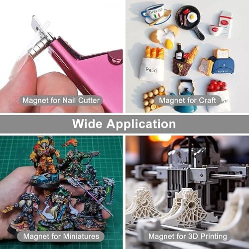 rhinocats 60 pcs Small Magnets, Round Mini Magnet Multi-Use for Nail Clippers, Refrigerator, Miniatures, Hobbies, Crafts and Science, Tiny Size：5mm x 3mm(DxH) thumbnail 4