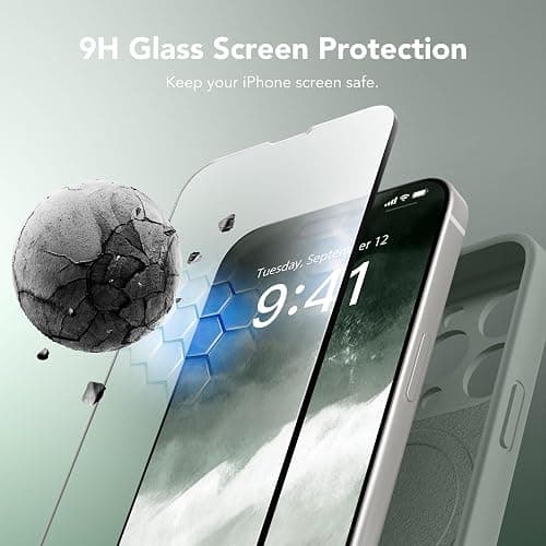 SuydanBox Magnetic for iPhone 12 Pro Max Case, Compatible with MagSafe, [Full Camera Protection][Screen Protector] Silicone Shockproof Protective Phone Case for iPhone 12 Pro Max 6.7", Calke Green thumbnail 4