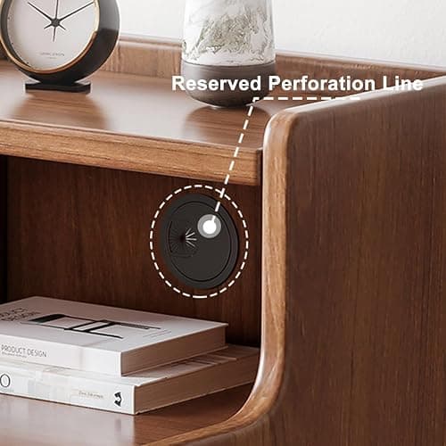 Modern Nightstand with 2 Drawers and Open Shelf - Sturdy and Multifunctional Side Table for Bedrooms, Living Rooms and Small Spaces (Size : Length:30cm/12in) thumbnail 6