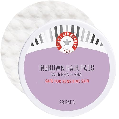 First Aid Beauty - Ingrown Hair Pads with BHA + AHA - Aftershave Treatment Pads to Help Prevent Razor Bumps for Men & Women - Exfoliate Underarms & Bikini Area - Compostable for Daily Use - 28 Pads - Image 1