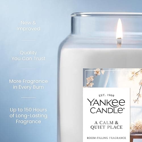 Yankee Candle A Calm Quiet Place, Holiday Scented Candle, 22oz Large Jar with up to 150 Hour Burn Time, Giftable thumbnail 4