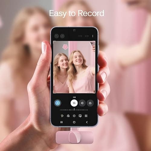 LIZHUZHONG Wireless Lavalier Lapel Microphone for iPhone, iPad, mini Video Recording Mic for Interview Video Podcast Vlog YouTube & Livestream, Noise Reduction, Plug & Play (Pink) thumbnail 3