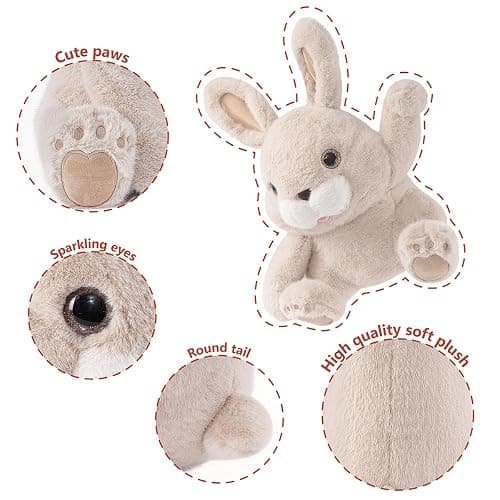 Niuniu Daddy 14" | 3.5 Pound Rabbit Weighted Bunny Stuffed Animals, Large Hugging Plush Animal Toys for Kids Adults Baby, Large Body Pillow for Sleep Gifts Presents Birthday Christmas Holiday thumbnail 6