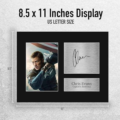 HWC Trading Chris Evans USL Signed Printed Autograph Captain America The Avengers Print Photo Picture Display - US Letter Size thumbnail 2