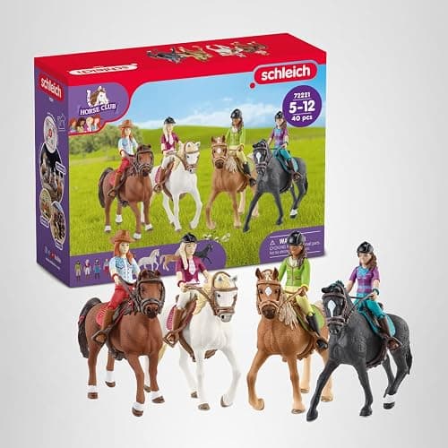 Schleich Horse Club - Complete 40PC Horse Club Rider Playset - Hannah, Sofia, Lisa and Sarah Poseable Rider Figures with Horses and Riding Accessories - Equestrian Toy Set for Kids Ages 5+ | 72221 thumbnail 14