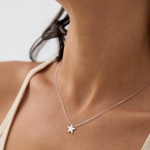 Valloey Rover Gold Necklace for Women 14K Gold Plated Circle Cubic Zirconia Pendant Necklace Dainty Twist Rope Chain Necklace Simple Jewelry Gift for Women thumbnail 2