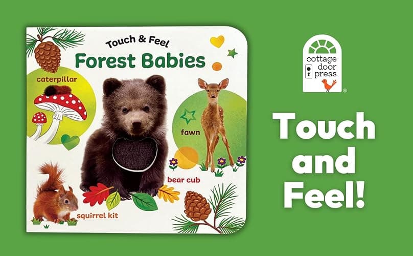Touch & Feel: Forest Babies - Board Book for Toddlers With Peek-Through Holes thumbnail 2