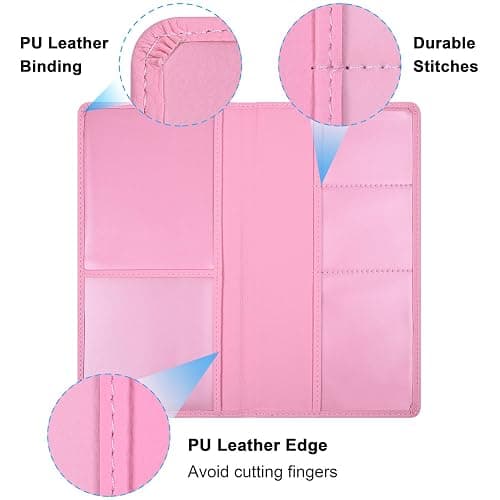 Wisdompro Car Document Holder Organiser, PU Leather Vehicle Insurance and Registration Holders Wallet Case for ID Card, Driving Licence, Key Contact Information Cards thumbnail 4