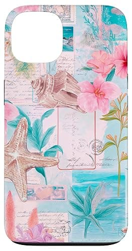 Beachy Blue Coquette Coastal Collage Aesthetic Summer Preppy Case for iPhone 13 - iPhone 13 - Image 1