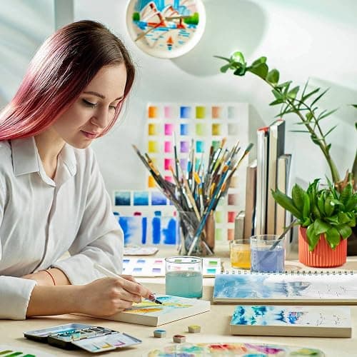 ARTEZA Water Brush Pen, 6-Piece Set, Fine, Medium & Broad Tips, Refillable Self-Moistening Brushes for Painting & Lettering thumbnail 2
